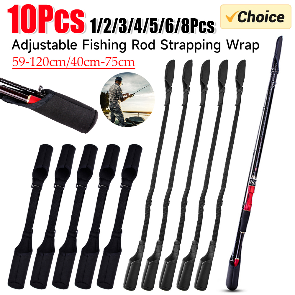 Fishing Rod Case - 1-10PCS Fishing Rod Socks Srtap Fishing