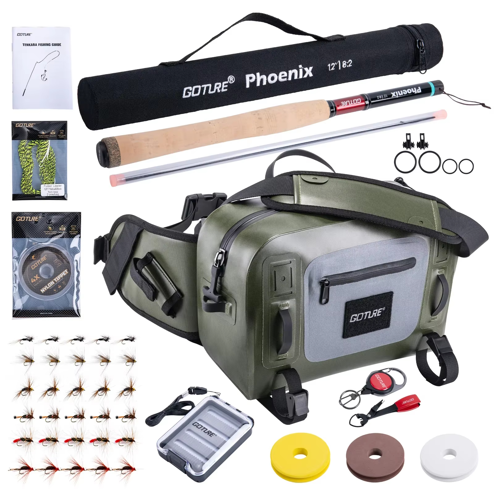Fishing Rod Fly - Goture 3.6m Tenkara Rod Set with
