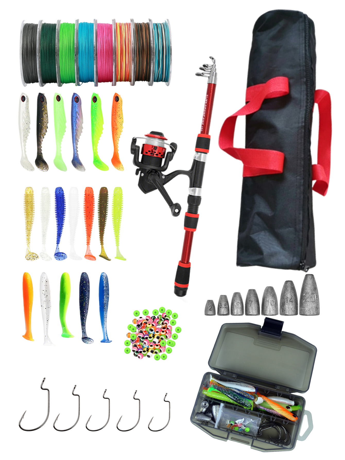 Fishing Rod Spinning - Fishing Rod Reel Combos Collapsible Fishing