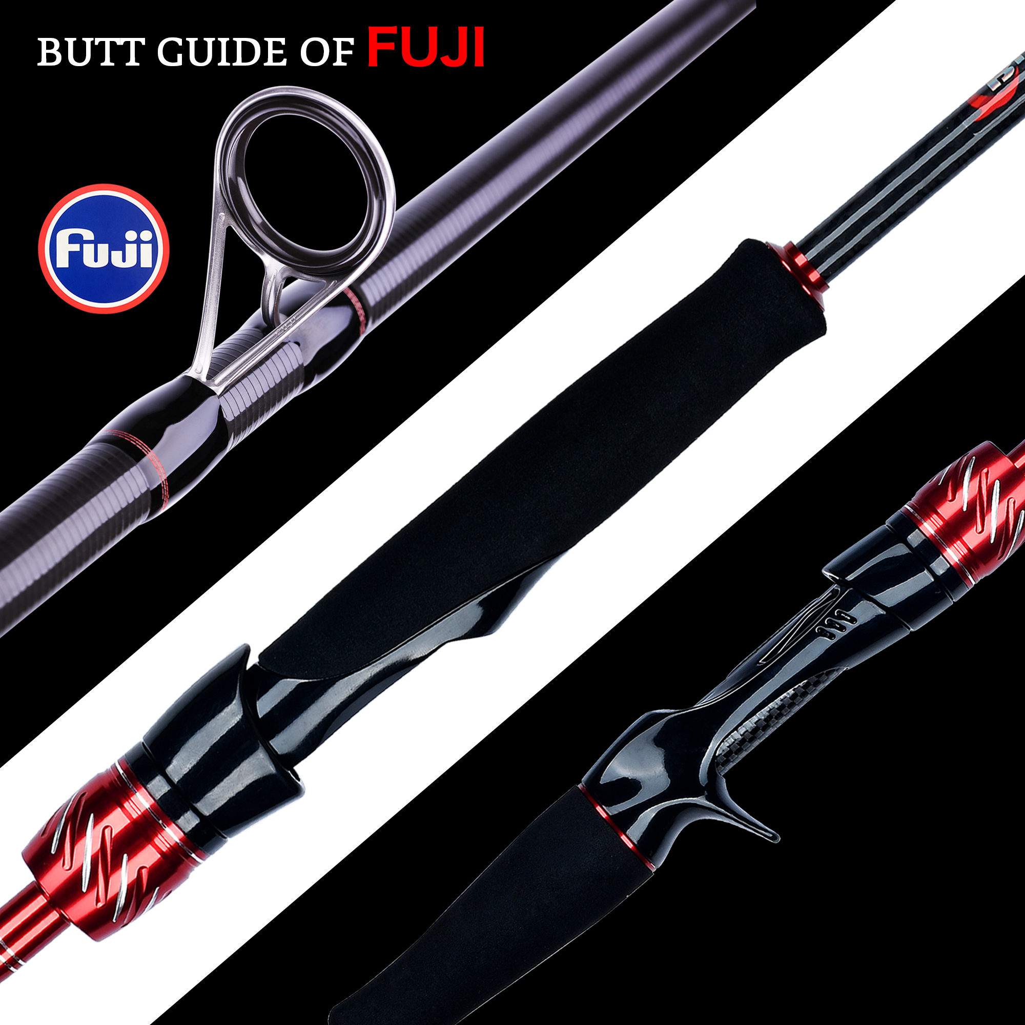 BIUTIFU Spinning Casting Fuji  - Fishing Rod Surf のレビューと価格