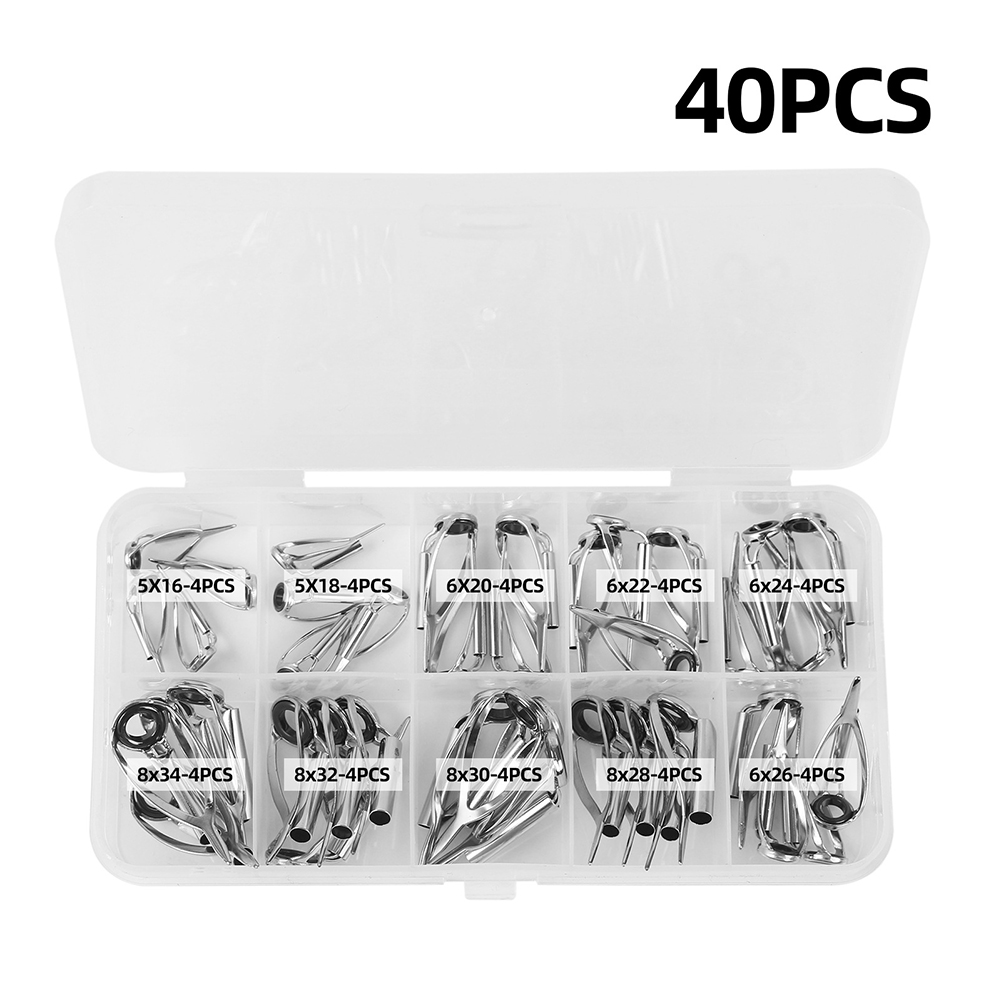 10/40pcs Fishing Rod Guide Rin - Fishing Rod Guide Replacement のレビューと価格