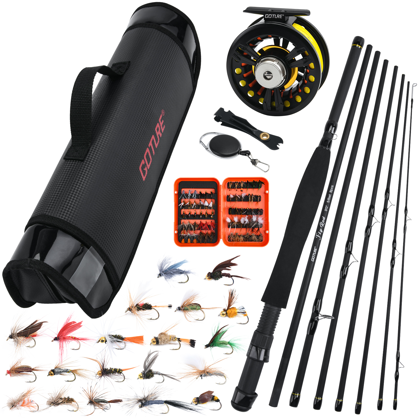 Goture 8Section Travel Fly Fis - Fishing Rod Fly のレビューと価格