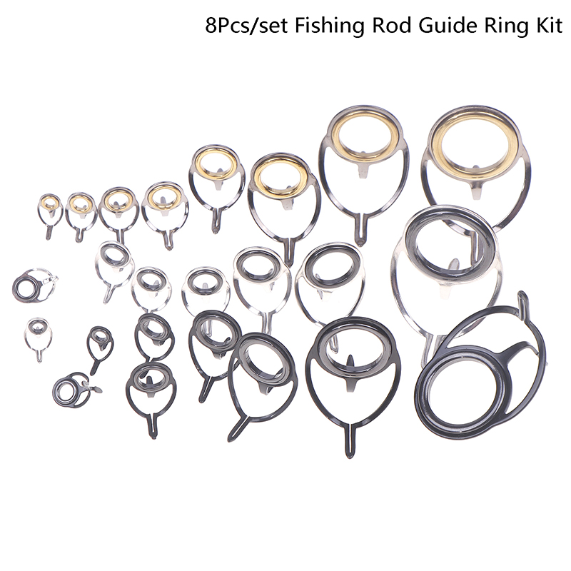 8Pcs Fishing Tackle Stainless  - Fishing Rod Guide Replacement のレビューと価格