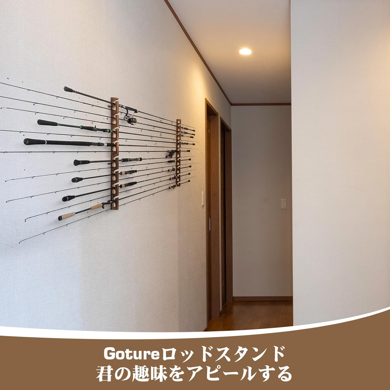 Goture Wood Fishing Rod Holder - Fishing Rod Rack のレビューと価格