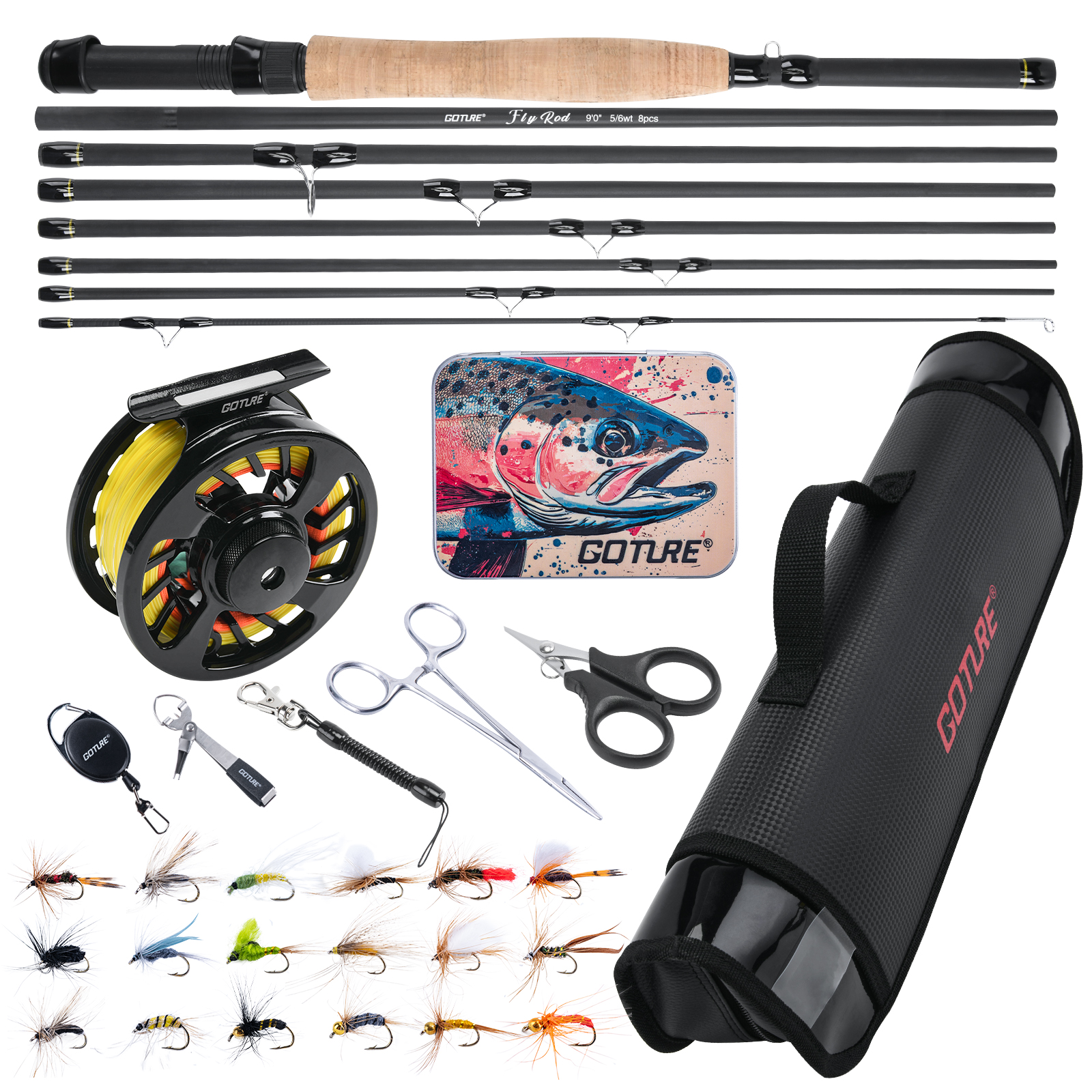 Goture Fly Fishing Rod and Ree - Fishing Rod Fly のレビューと価格