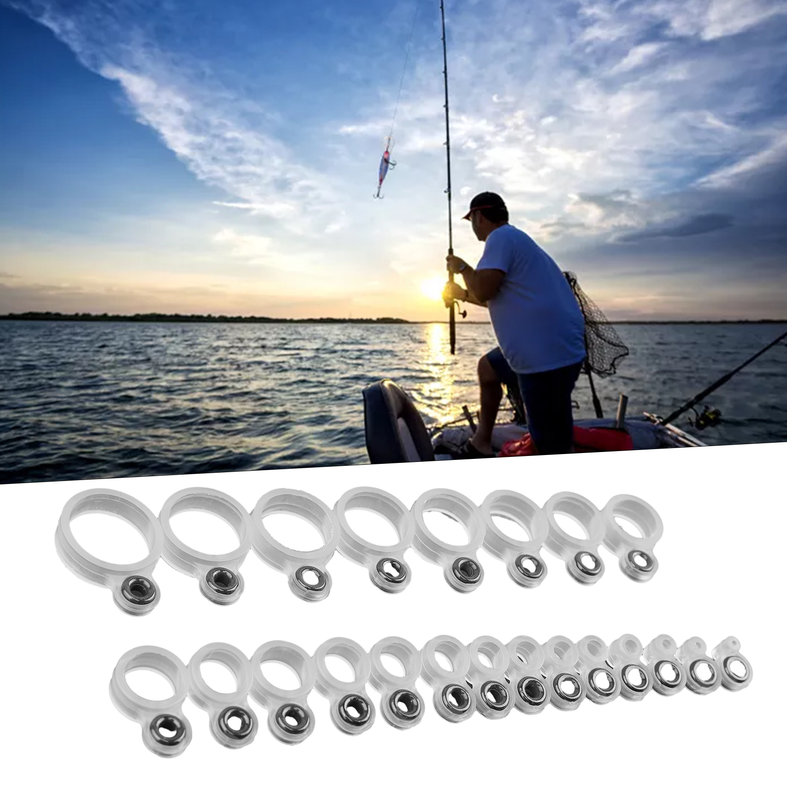 14/22Pcs Fishing Rod Eyelet Re - Fishing Rod Repair Kit のレビューと価格
