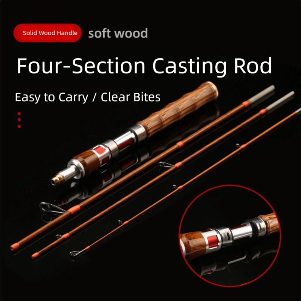 2025 4 Sections Spinning Fishi - Fishing Rod Carbon Fiber のレビューと価格