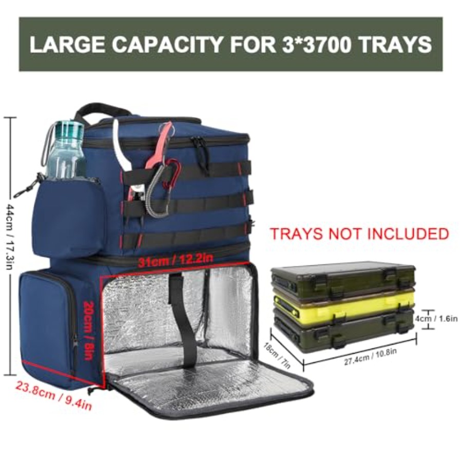 Fishing Backpack, Water Resist - Fishing Rod Holder のレビューと価格