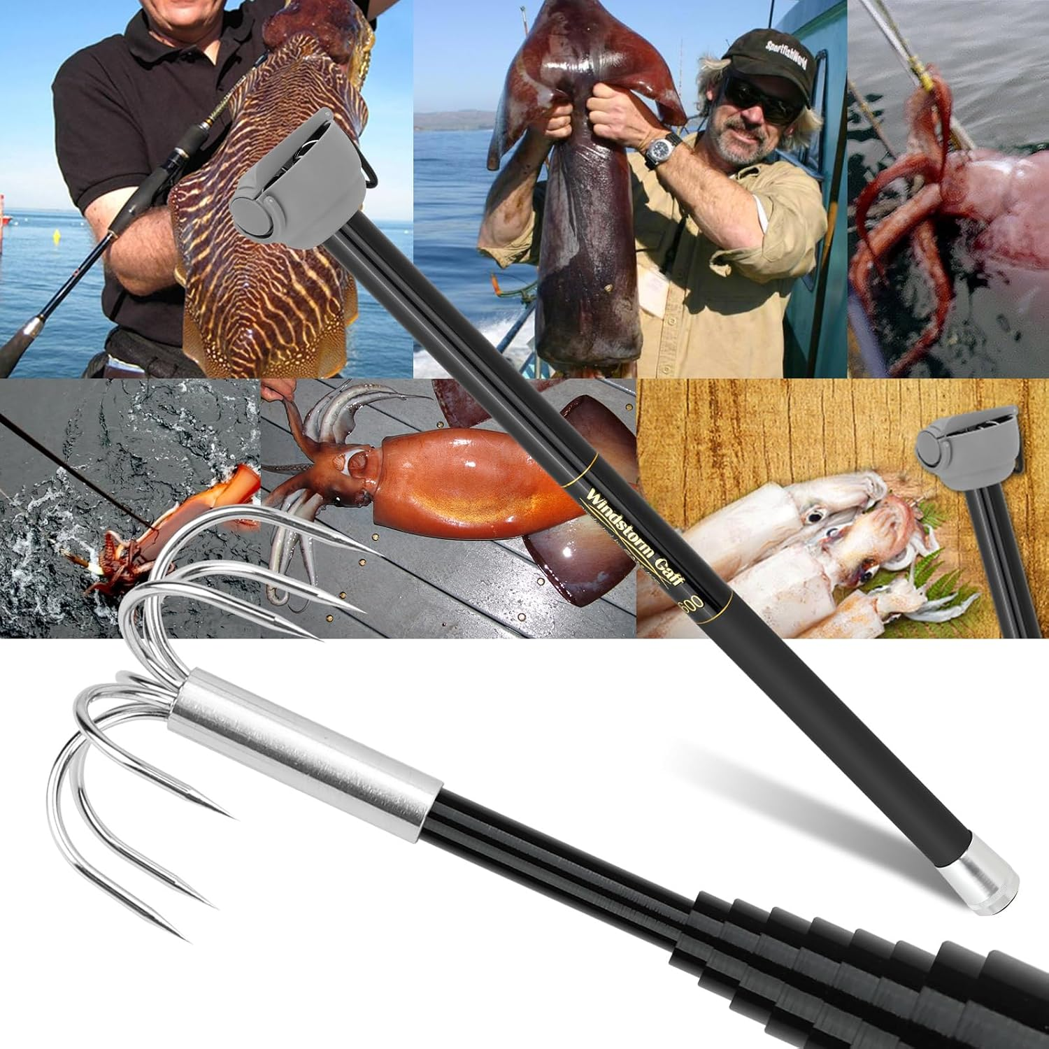 SANLIKE Fishing-Squid Gaff 3M/ - Fishing Rod Carbon Fiber のレビューと価格