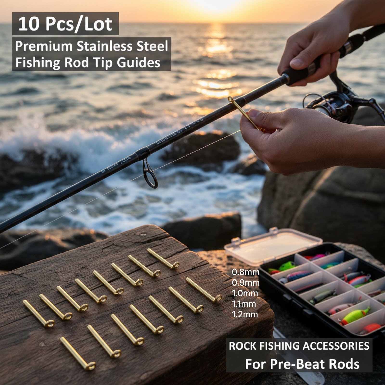 10pcs Fishing Rod Guides Tip T - Fishing Rod Guide Replacement のレビューと価格