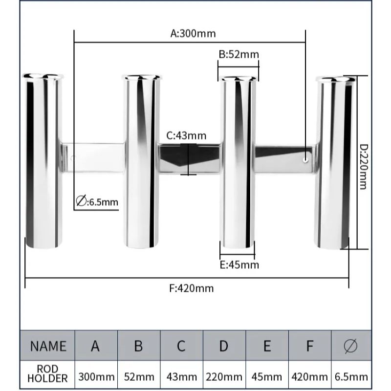 Stainless Steel 4 Tubes Rod ho - Fishing Rod Rack のレビューと価格