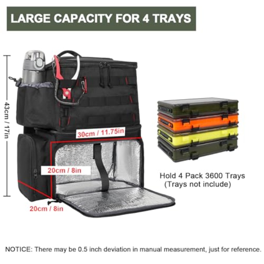 Fishing Backpack, Water Resist - Fishing Rod Holder のレビューと価格