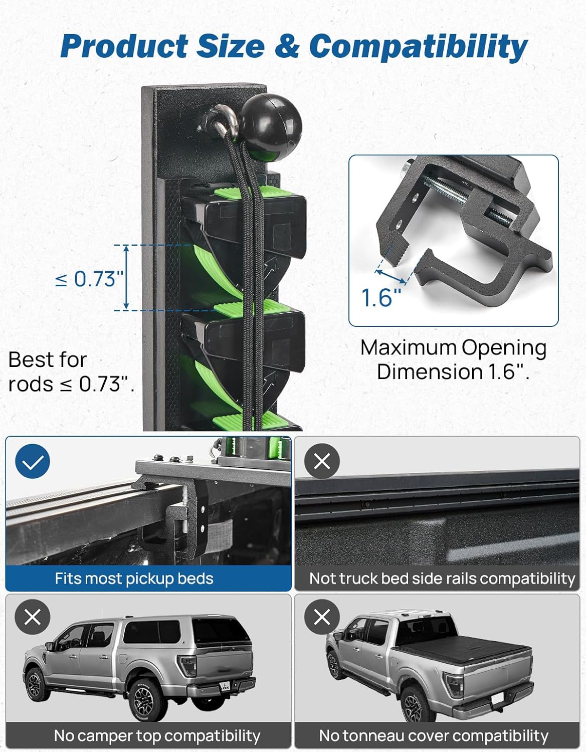 JOYTUTUS Truck Bed Fishing Rod - Fishing Rod Boat のレビューと価格