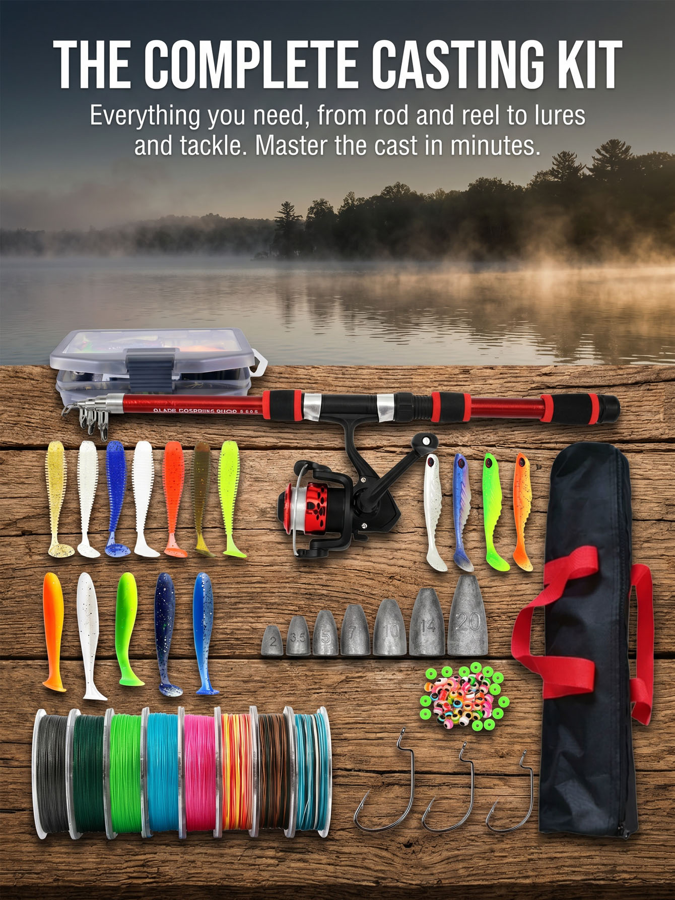 Fishing Rod Reel Combos Collap - Fishing Rod Spinning のレビューと価格