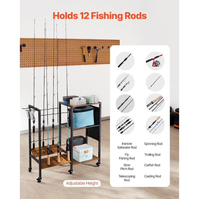 12 Pole Fishing Rod Holder Fis - Fishing Rod Holder のレビューと価格