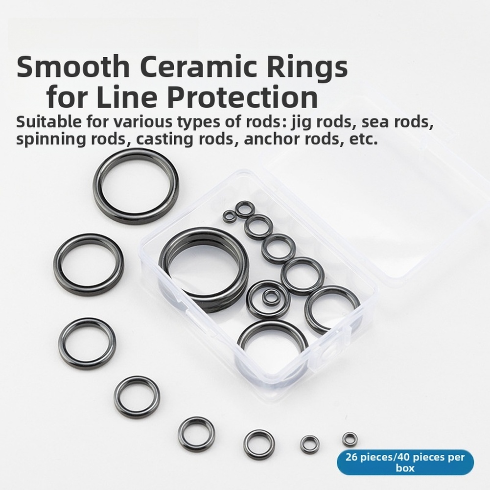 26/40pcs Fishing Rod Guide Rin - Fishing Rod Repair Kit のレビューと価格