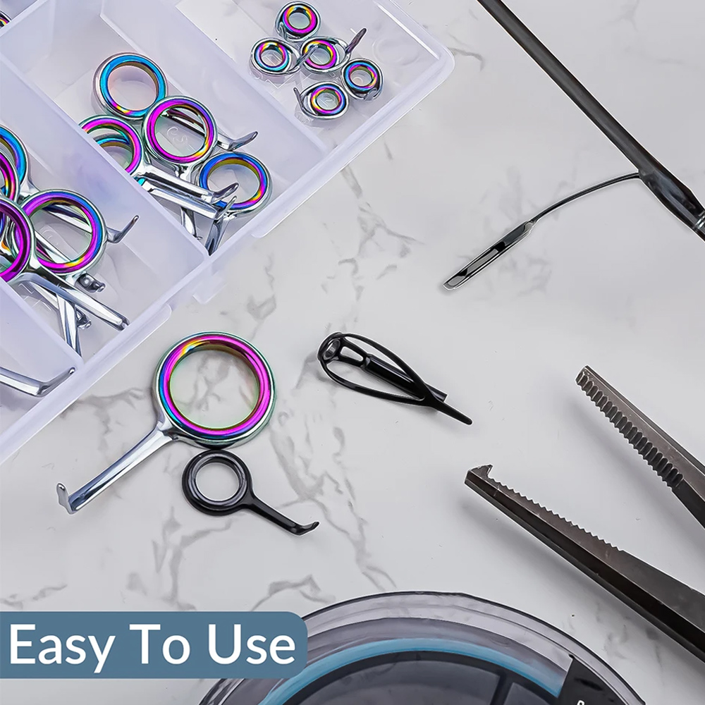 40pcs Colorful Fishing Rod Gui - Fishing Rod Guide Replacement のレビューと価格