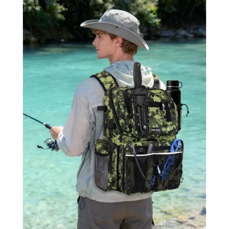 Fishing Backpack with Rod Hold - Fishing Rod Holder のレビューと価格