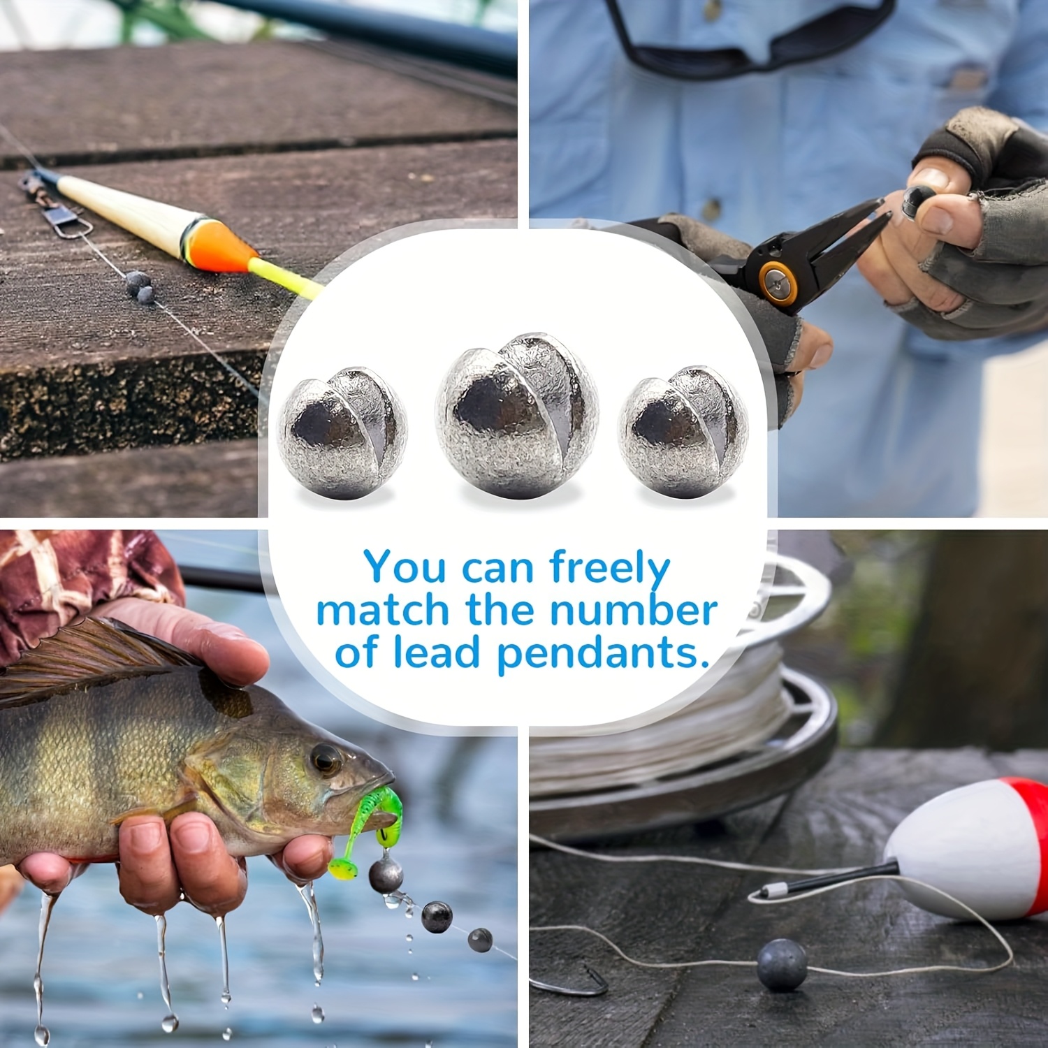 TAKBAS 100pcs Lead Fishing Wei - Fishing Rod Building Kit のレビューと価格